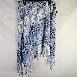 NWT INC International Concepts Floral Snake Skirt Womens 12 Vacation Tropical